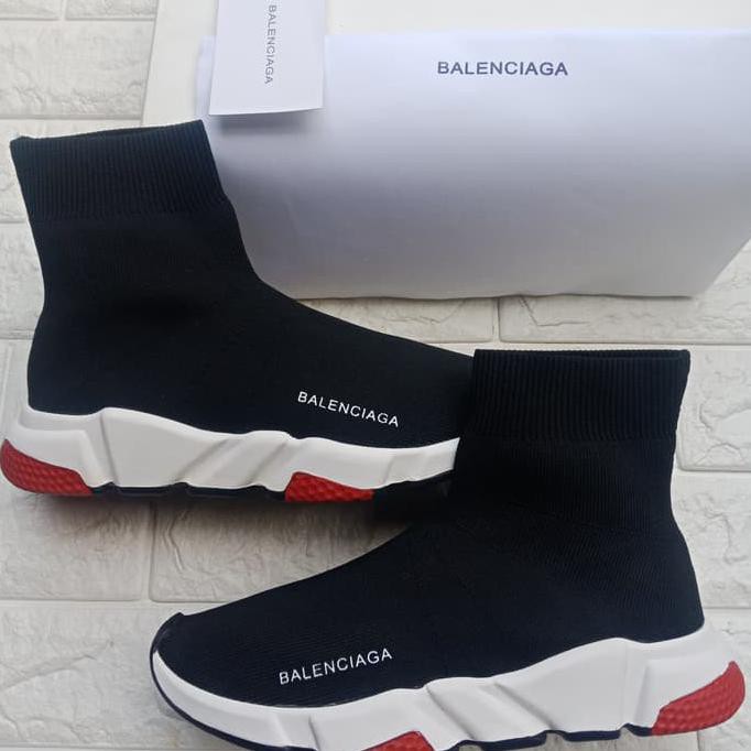 Men's Running Shoes Balenciaga Speed Trainer Knit Sock Neon