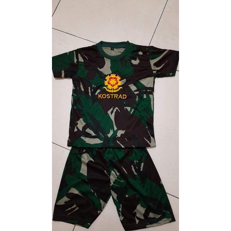 RPM setelan kaos loreng anak TNI ABRI SETELAN PENDEK LORENG ANAK