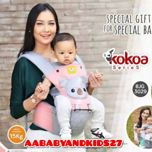 GENDONGAN HIPSEAT BAYI KOKOA SERIES BJG 3029-GENDONGAN DUDUK BAYI SERI KOKOA-BABY CARRIER KOKOA