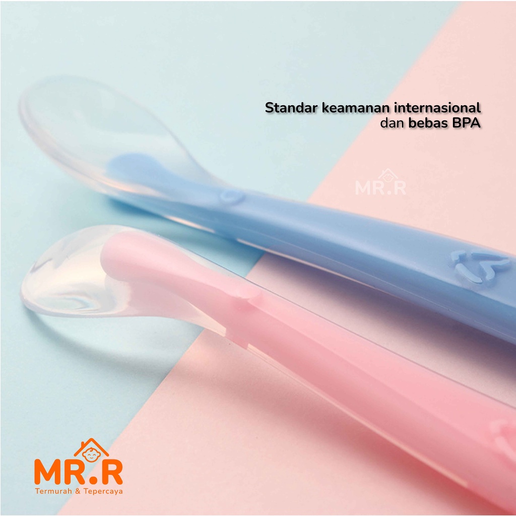 Sendok Makan Bayi Silicone Sendok Silicon Bayi Sendok Silikon Bayi Peralatan Makan Bayi Perlengkapan Mpasi Bayi Baby Silicone Spoon