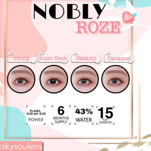 Stok terbaru Softlens Nobly Roze Normal & Minus Komplit / Soflen Nobly Roze / Soflens Nobly Idol Roz
