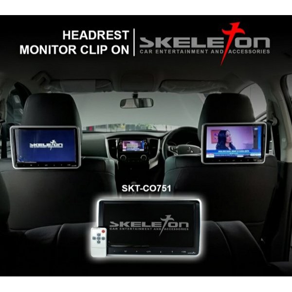 Car Headrest Monitor Clip On Headrest Monitor  Monitor Clip On 10 inch Skeleton SKT-751