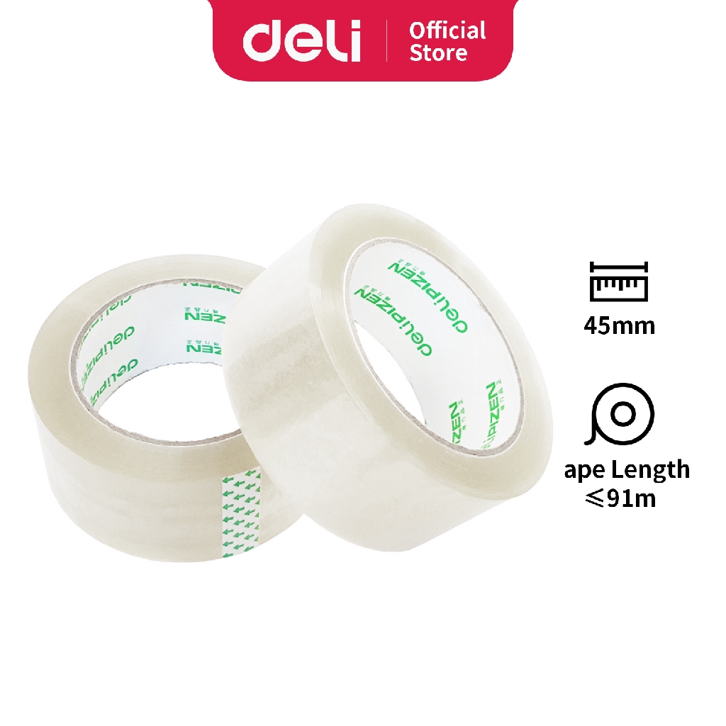 

Deli Isolasi Lakban Bening 45mm x 100 yard x 48 Micron Berkualitas Tanpa Pewangi 30902