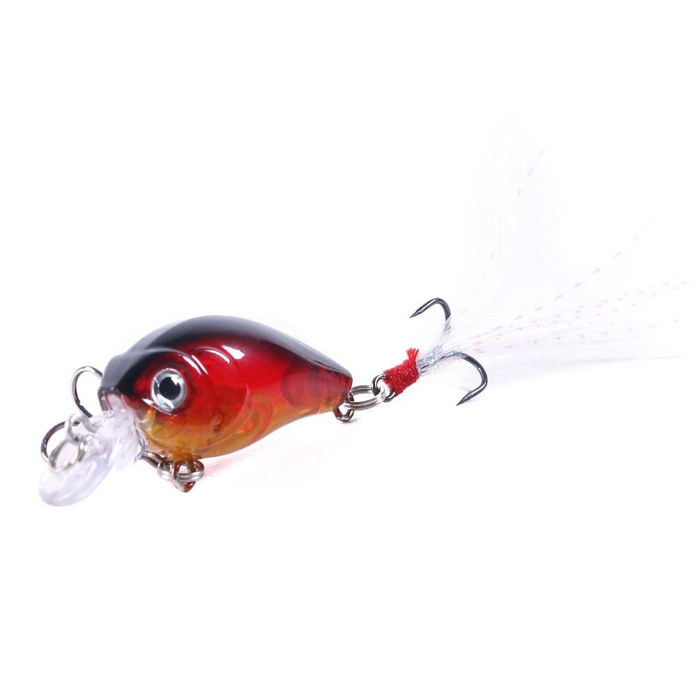 HENGJIA 1pcs CrankBait Minnow Umpan Pancing 4.5cm/4g Swimbait Fishing Lure Ikan Memancing Tackle