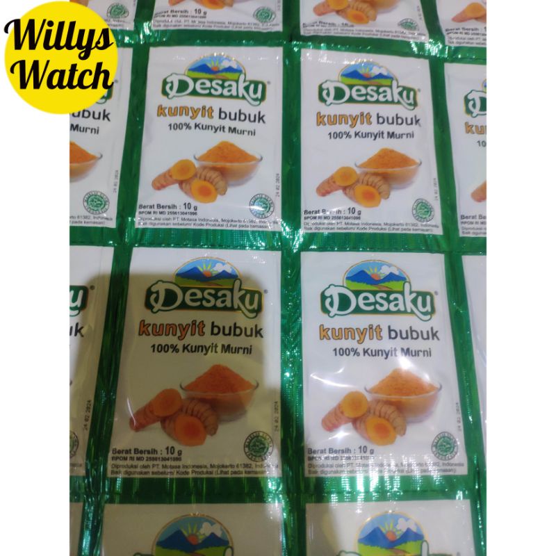 

Desaku Kunyit Bubuk 100% Kunyit Murni Rempah Bumbu Masak SACHET 7,5 GR (ECER)