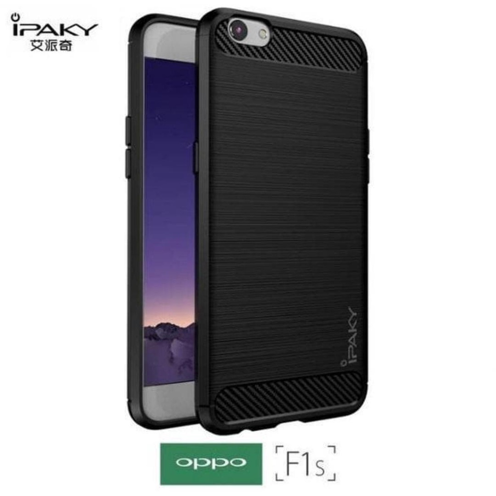 Oppo F1s A59 F3 F3+ F5 F5 Reno 2F 4 5F Youth SOFTCASE SLIM FIT CARBON IPAKY SILICON HITAM CASE HP
