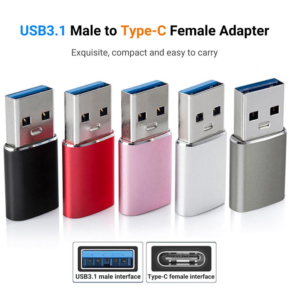 Converter USB 3.1A Male To Type C Female TRIPLEDI OTG High Speed Transfer 10Gbps Aluminium