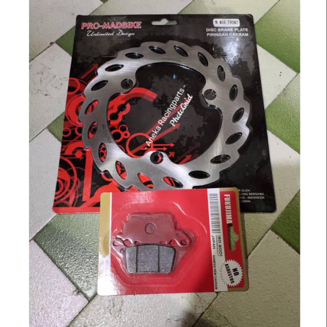 Piringan cakram depan nmax n max aerox bonus kampas rem / disk depan nmax n max aerox free kampas
