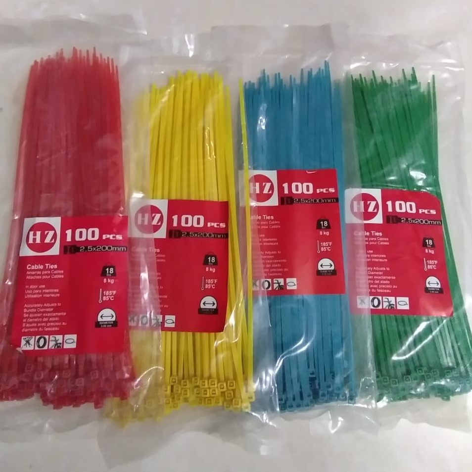 KABEL TIES 2.5 x 200 MM WARNA MERAH - 100 PCS