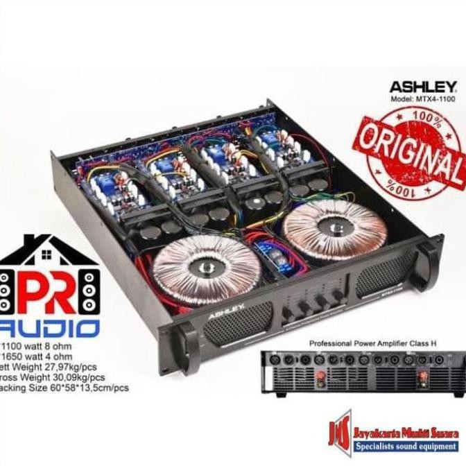 Power Amplifier Ashley MTX4-1100 Original 4 Channel