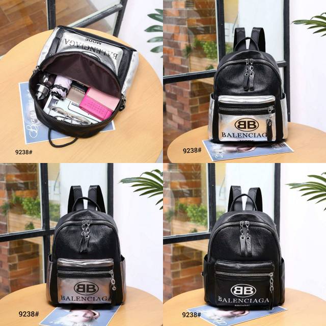 BALENCIAGA BB Backpack Leather 9238#