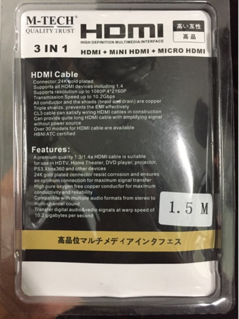 Kabel Hdmi 3 in 1-hdmi hdmi-mini hdmi-micro hdmi