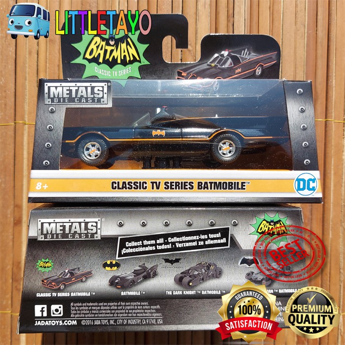 JADA BATMAN CLASSIC TV SERIES BATMOBILE - SKALA 32 ARKHAM V SUPERMAN TUMBLER MOBIL BATMAN
