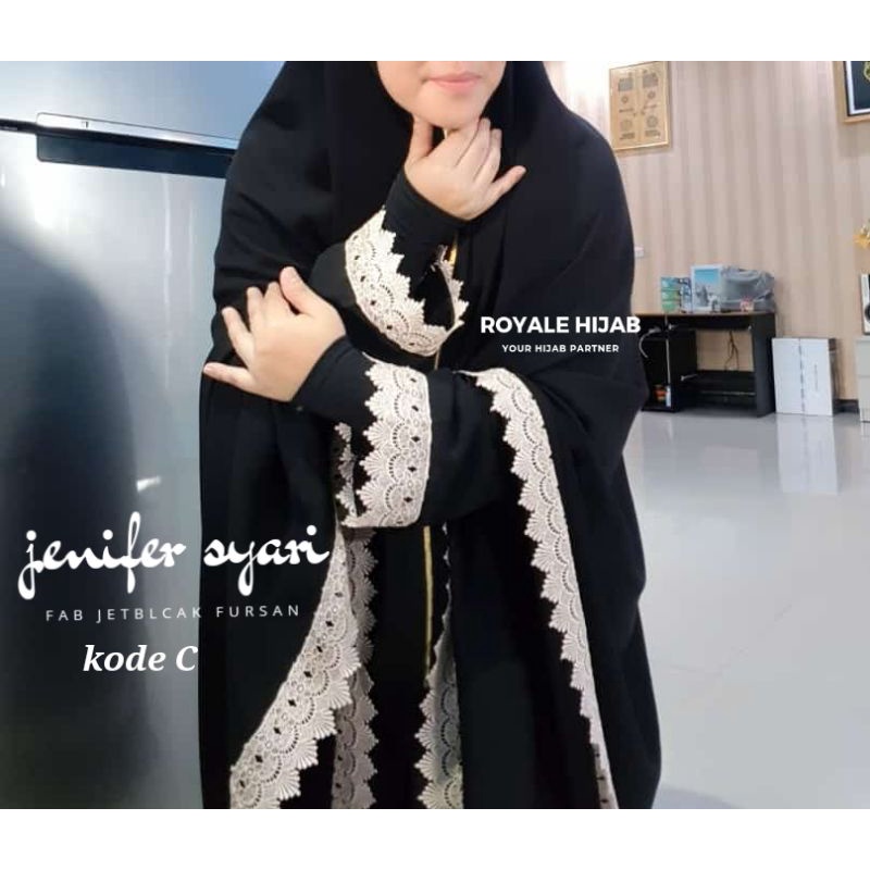 JENIFER SYARI SIZE S - Xxxl BAHAN JETBLACK PREMIUM CADAR BANDANA