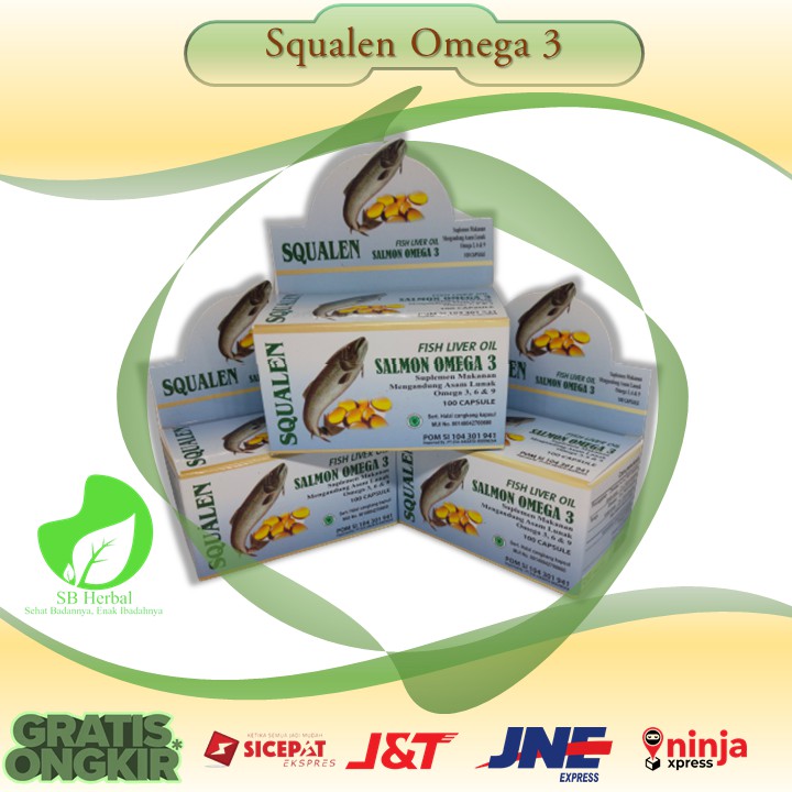 Squalen Minyak Ikan Salmon Omega 3 6 9 Isi 100 Softgel Meningkatkan Vitalitas Tubuh Dan Otak Indonesia