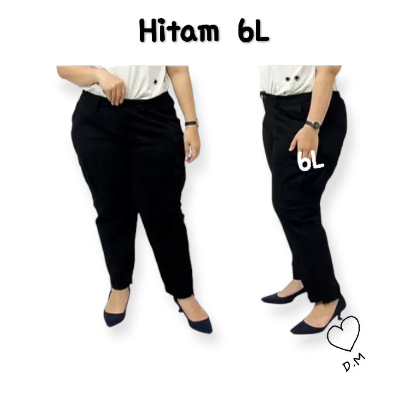 celana wanita big size / celana kerja jumbo / celana hitam jumbo 6L / celana jumbo wanita / celana b