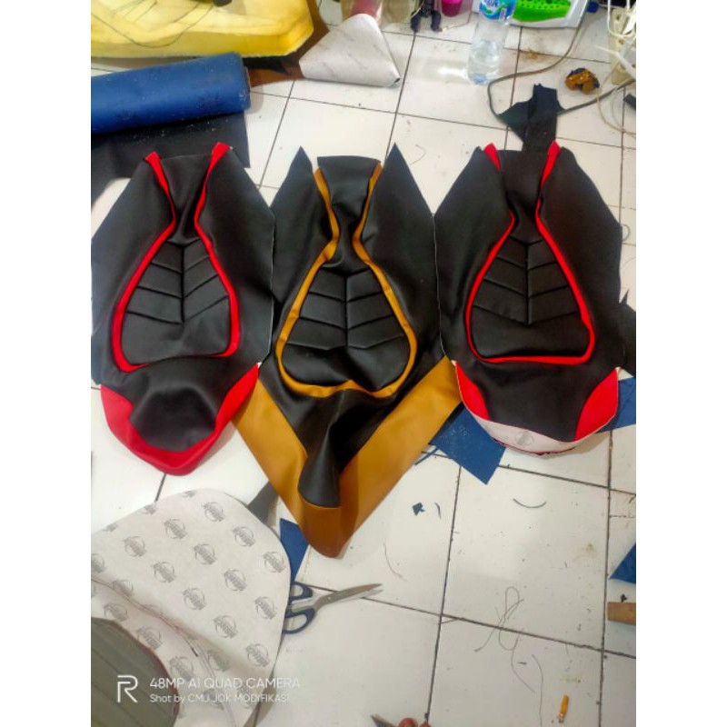 cover jok custom motor PCX kulit mbtech-cover PCX mbtech