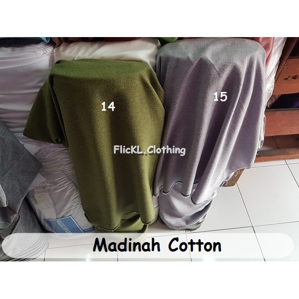 Bahan Kain Madinah Cotton Katun Gamis Muslim Terusan Dress Baju Hijab