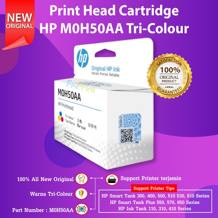 PrintHead Print Head Cartridge M0H51AA Black / M0H50AA Tri Colour Printer InkTank 115 310 315 319 410 415 419 series SmartTank 500 515 519 615 series