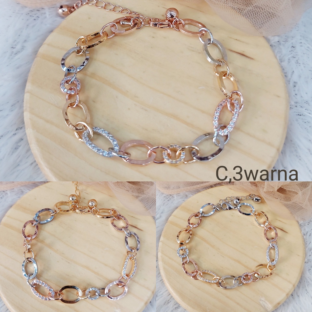 Gelang Xuping Lapis Emas rantai baru Perhiasan Wanita 0071