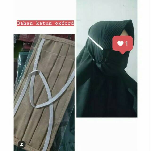 Masker kain tali karet