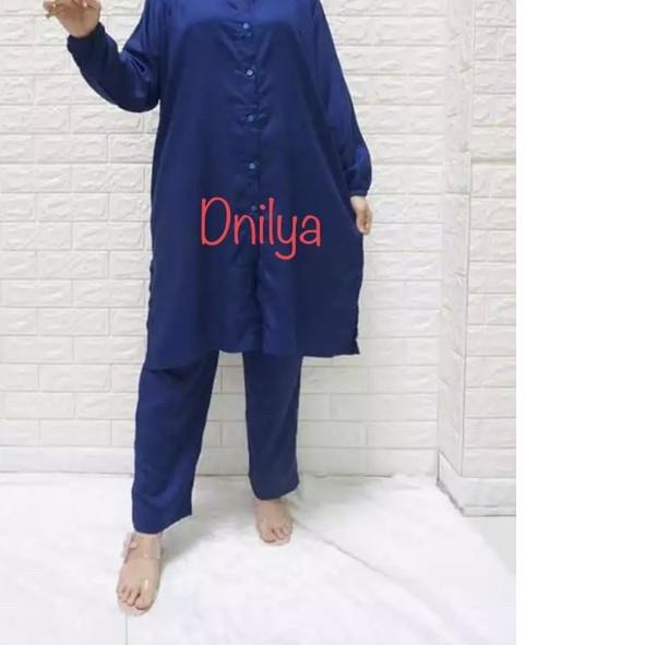 ➸ SETCEL LONG TUNIK POLOS JUMBO/LONG TUNIK TERBARU/FASHION WANITA//DNILYA ☛