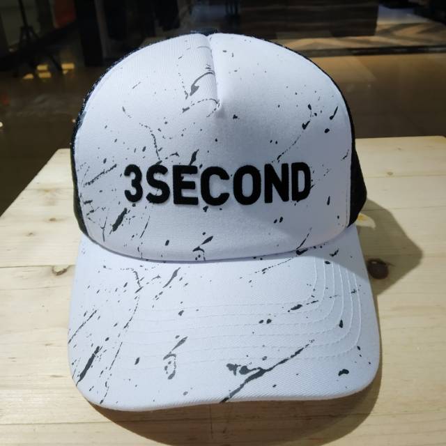 Topi 3second original putih