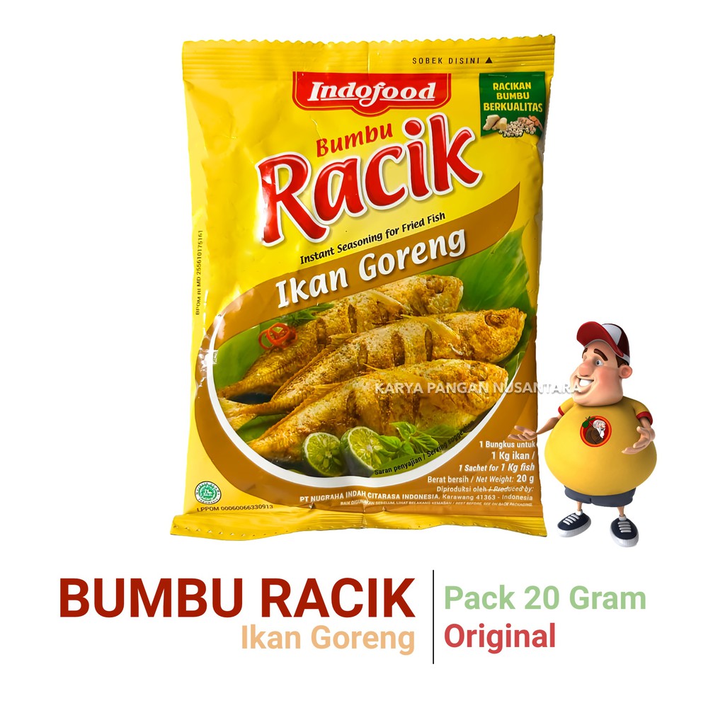 

BUMBU RACIK IKAN GORENG INDOFOOD BUMBU RACIK INSTANT IKAN GORENG 20 GR