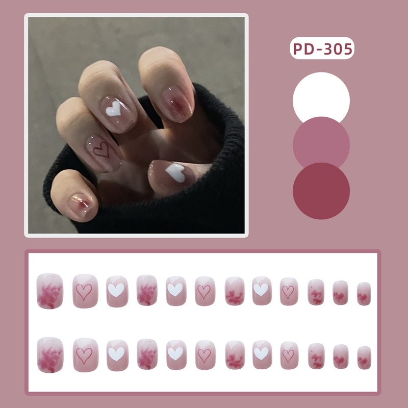 Kuku Palsu 【B31，lem cair】Nikah kuku Wedding False Nailart Pengantin Tangan