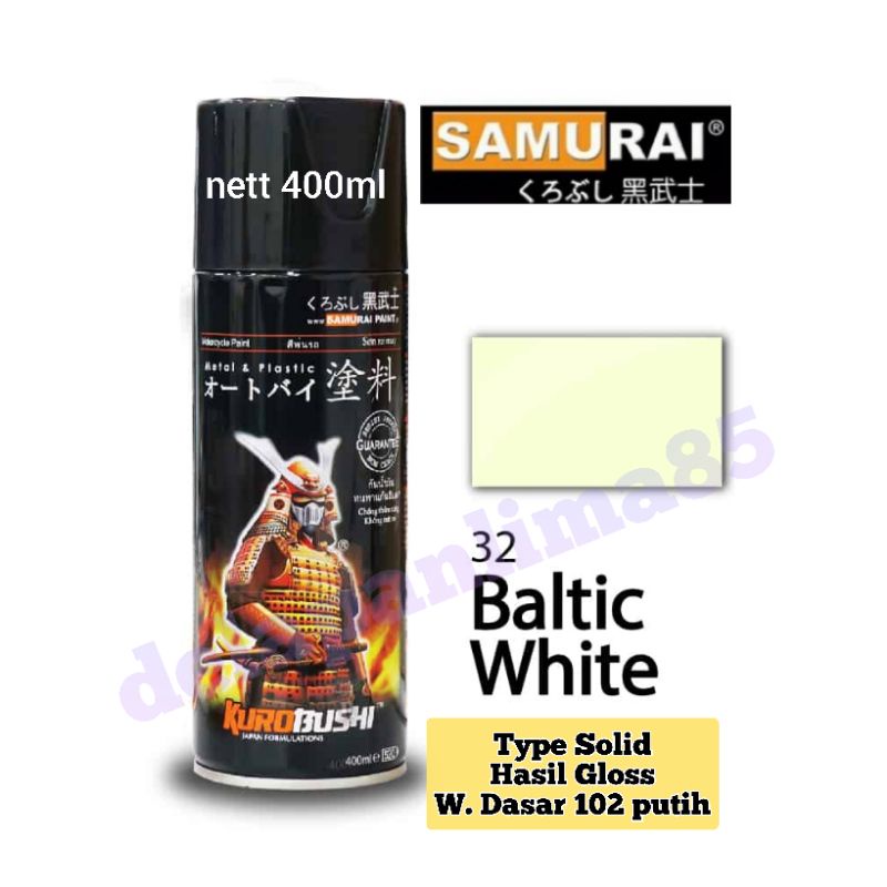 Samurai Paint 32 Baltic White/putih susu/cat semprot/pylox/pilok