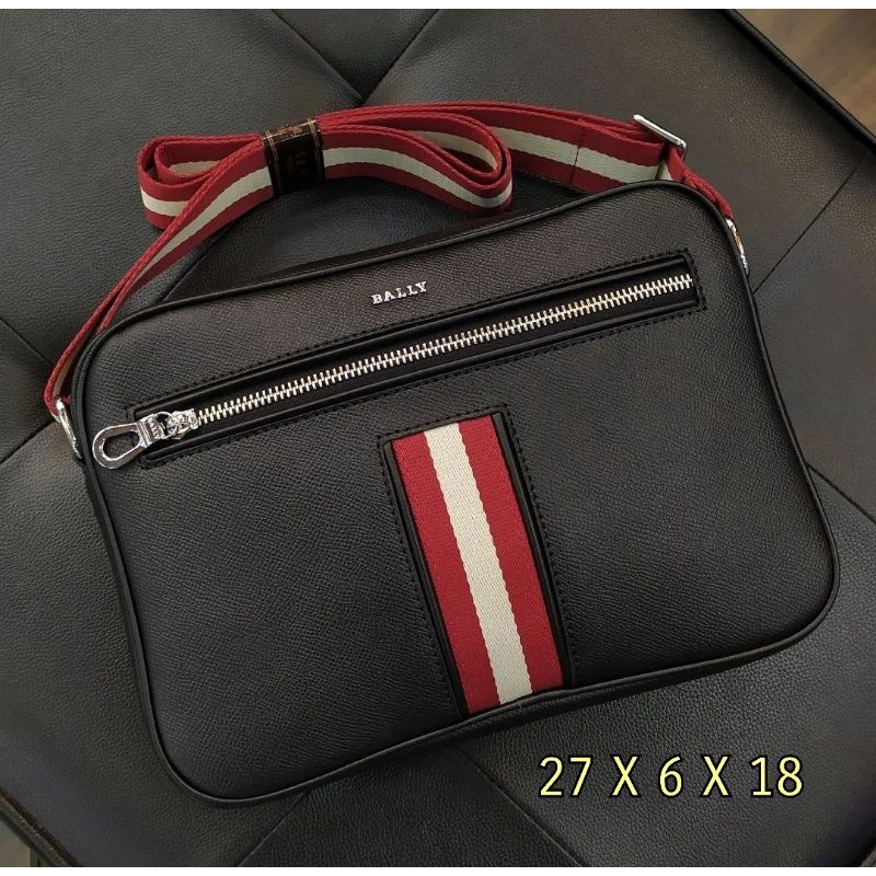 Tas Bally black list merah TBL-02 branded mirror quality 1:1 original