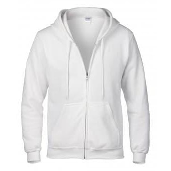 Gildan Jaket Zipper 88600 Original - Putih, Xs .Deevagrosir.Olshop