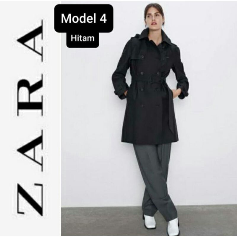 Jaket Wanita Zara LIGHTWEIGHT Trench Coat // Long Coat Jacket Original Branded