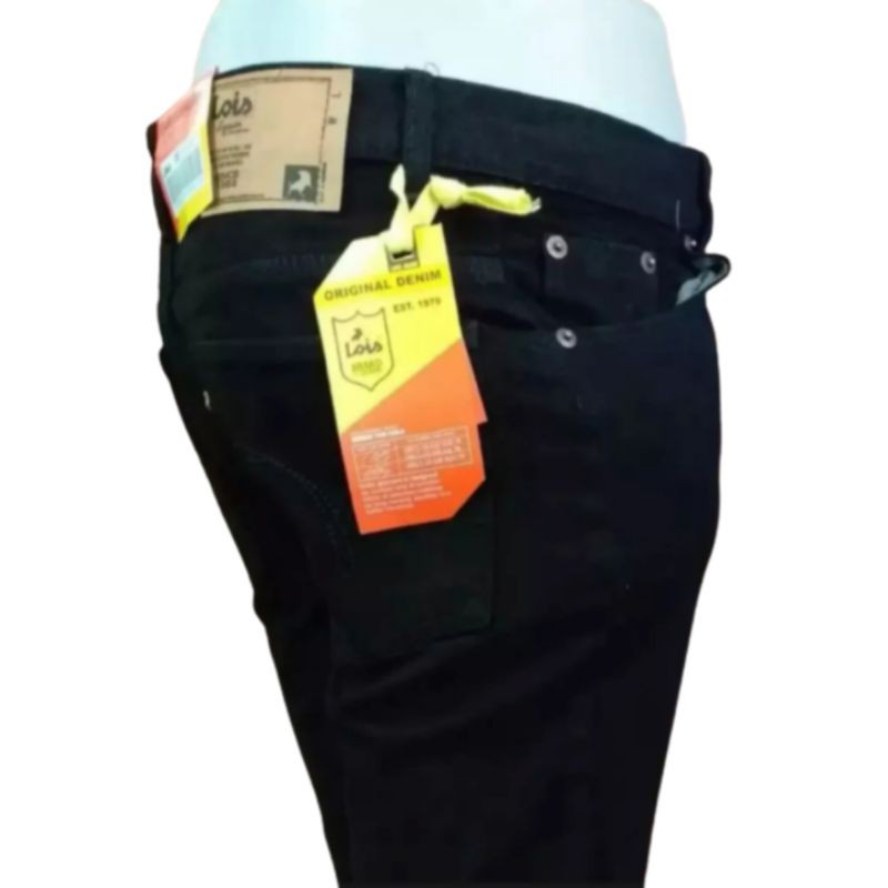 Celana Jeans lois panjang pria Hitam