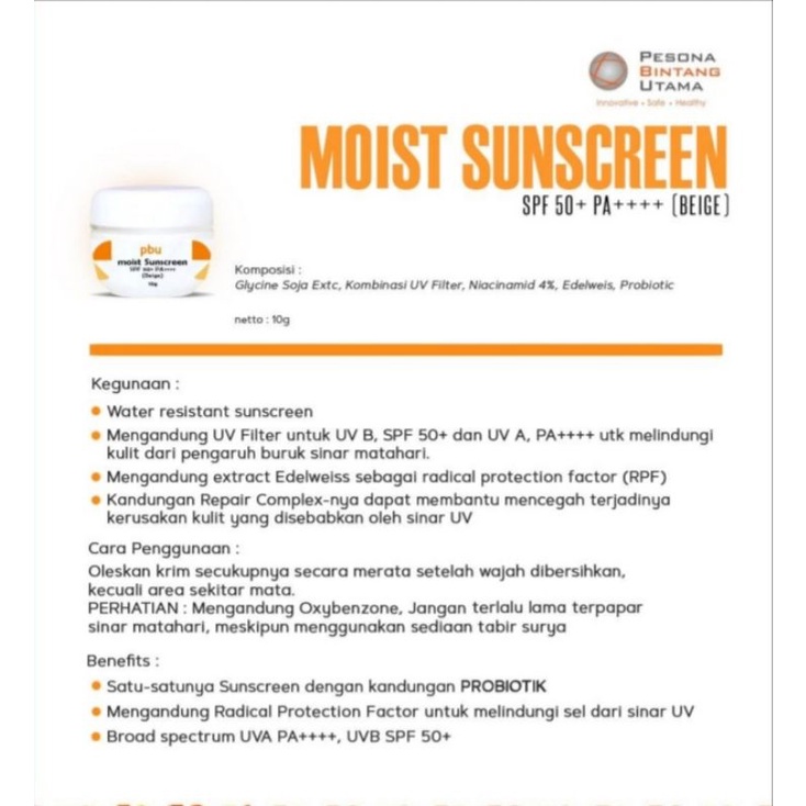 Moist Sunscreen SPF 50+ Pa++++ Beige PBU