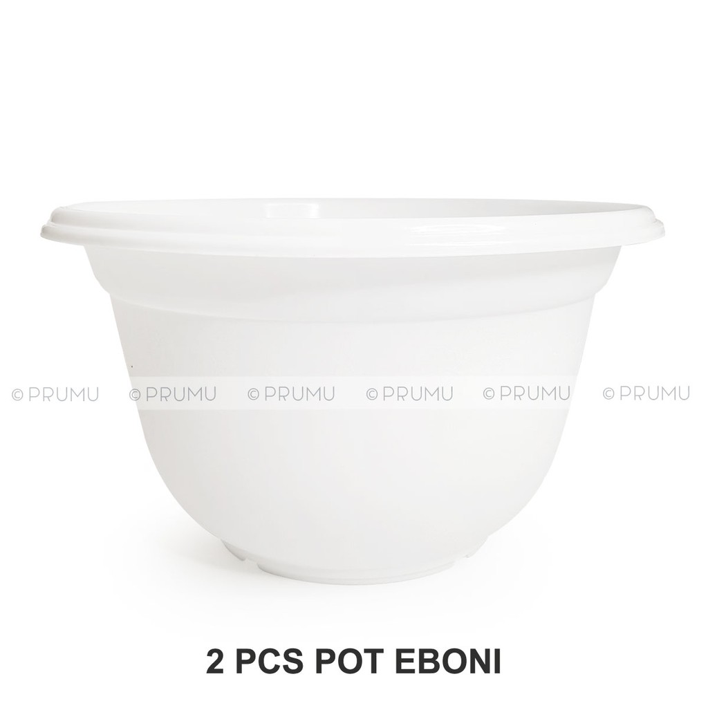 2 Pot Bunga 30 cm - Pot Plastik - Tabulampot - Pot Tanaman -  Pot Buah - Clio Eboni 30