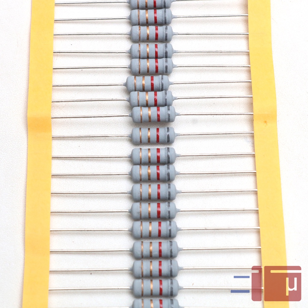 x10 Resistor 8R2 8.2 Ohm 1W Metal Oxide 5% Taiwan Kaki Tembaga