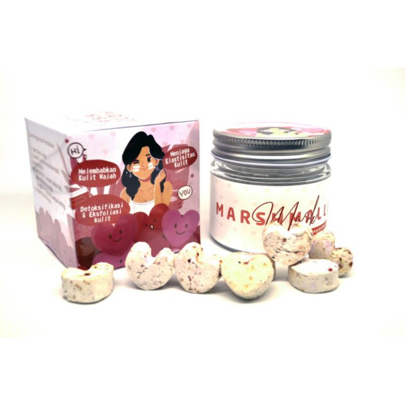 GURZNEEDS MASKER WAJAH / MASKER MUKA / MASKER ORGANIK MARSHMALLOW MASK MILKSHAKE ISI 14 LOVE