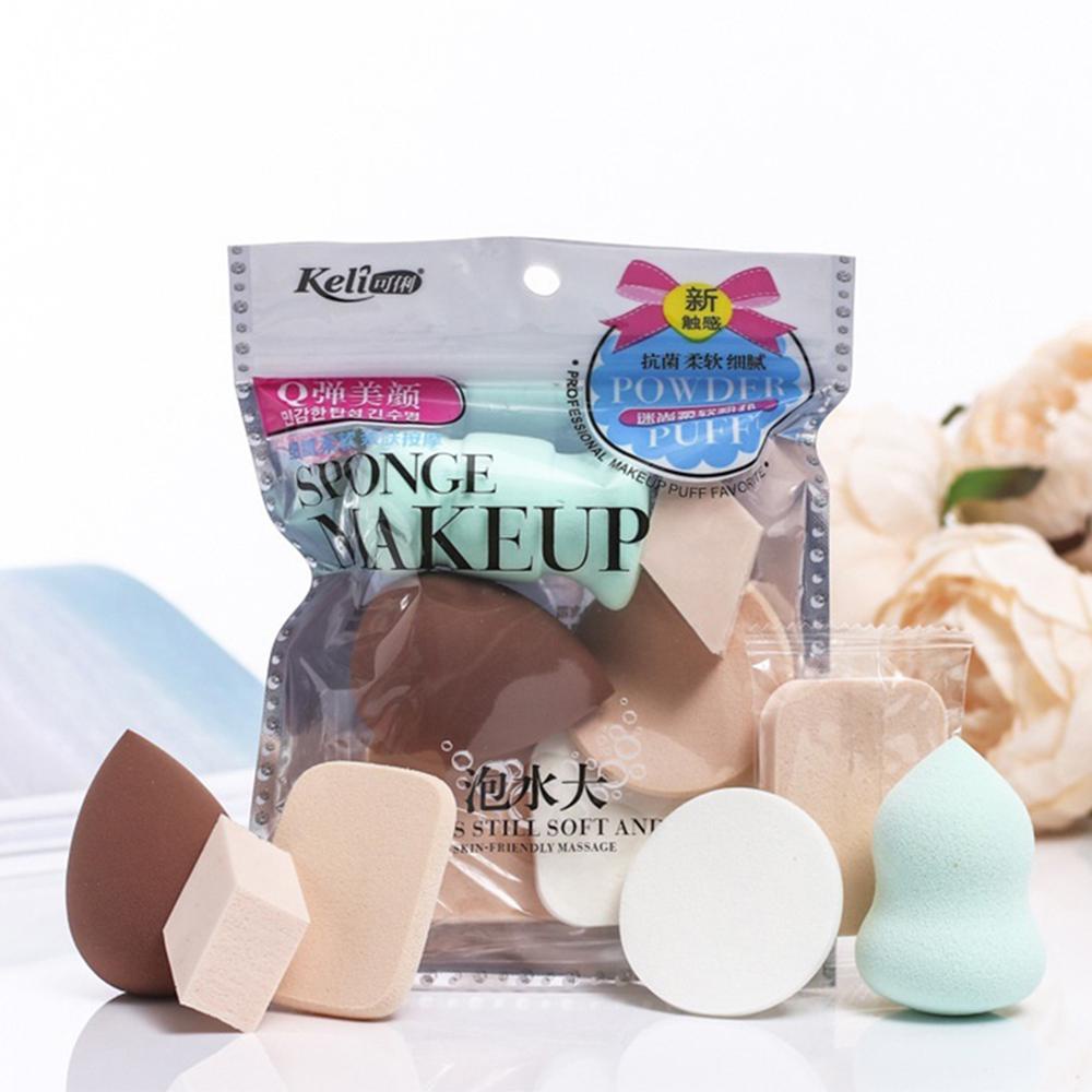 Mxbeauty Set Spons Makeup Wanita Mixed Face Contour Alat Kosmetik Basah Dan Kering Halus Foundation Makeup Sponge