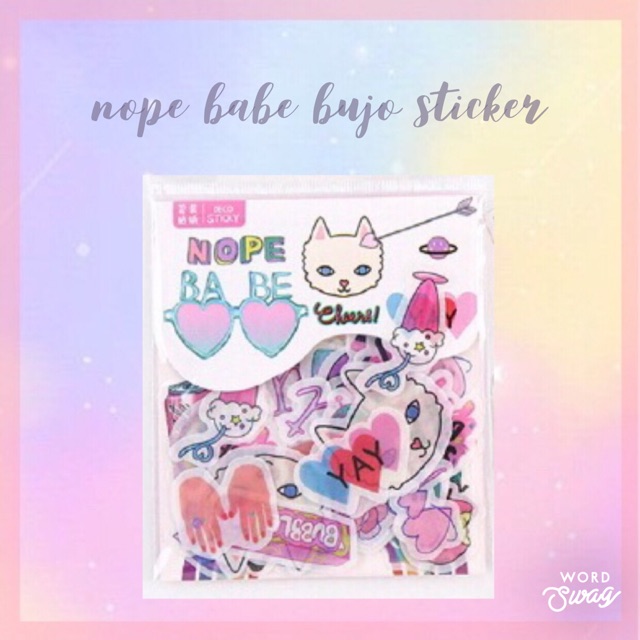 

Nope Babe bujo sticker / sticky notes / memo pad / planner