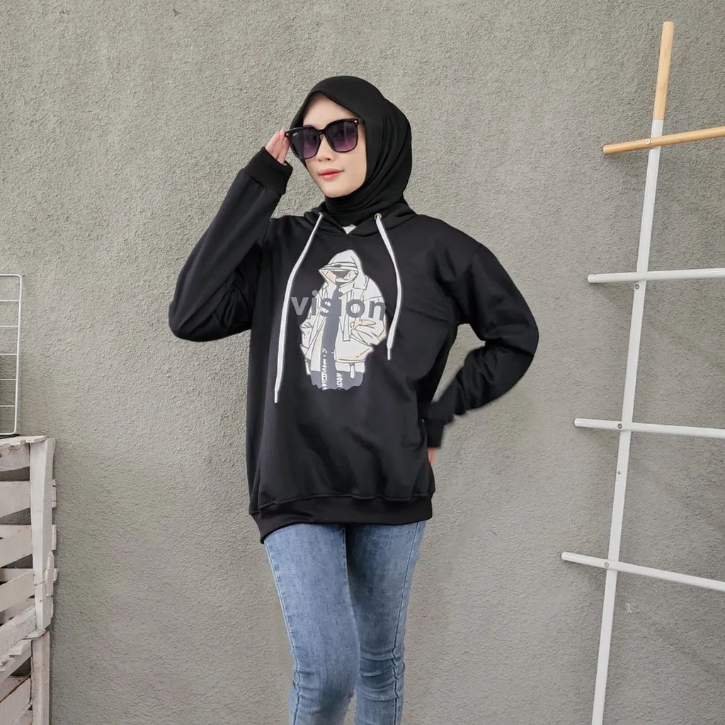 VISION HOODIE Jumper Hoodie Sweater Oversize Pria Wanita | Hoodie Terbaru Gaya Kasual Fashion Terkini Korean Style