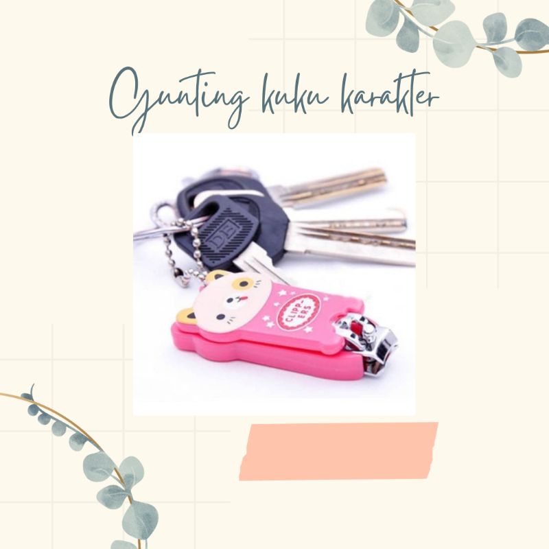 Gunting  Kuku Karakter Mini Lucu / Cute Nail Clipper Manikur