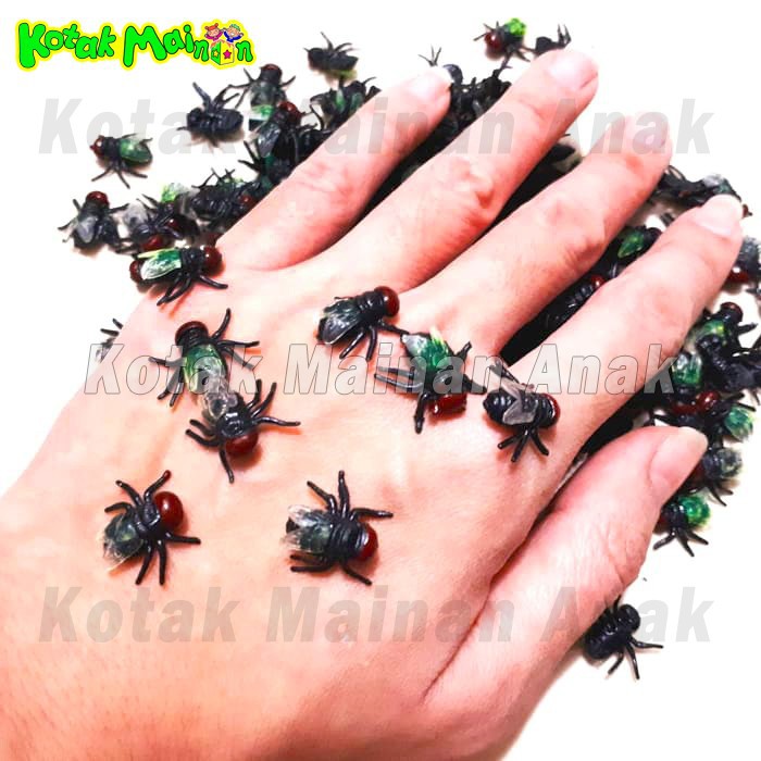 Lalat karet mainan binatang lalat palsu Karet Prank fly rubber bug
