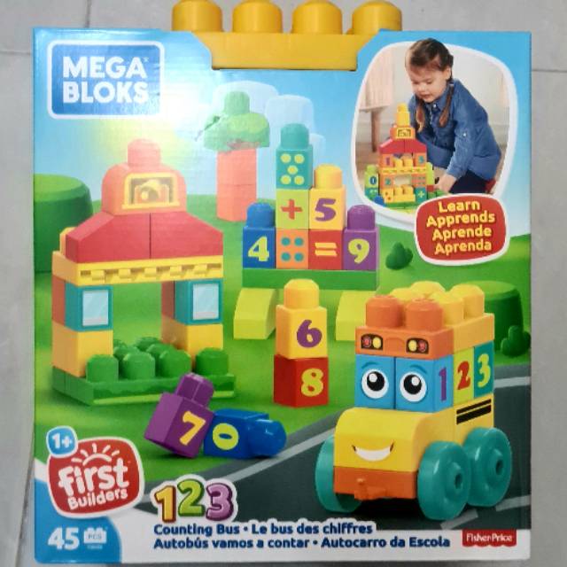 mega bloks counting bus