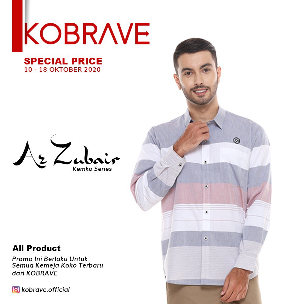 Kobrave Kemeja koko Series Az Zubair Busana Muslim Pria Lengan Panjang - Baju Muslim Pria/Kurta