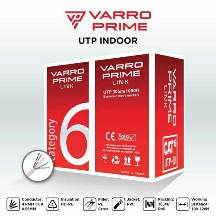 KABEL VARRO PRIME UTP CAT 6 INDOOR