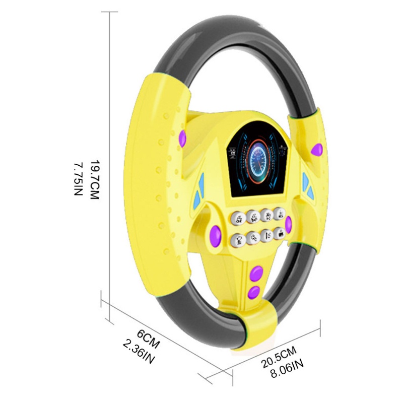 Mary Portable Driving Steering Wheel Copilot Mainan Simulasi Kontrol Mengemudi