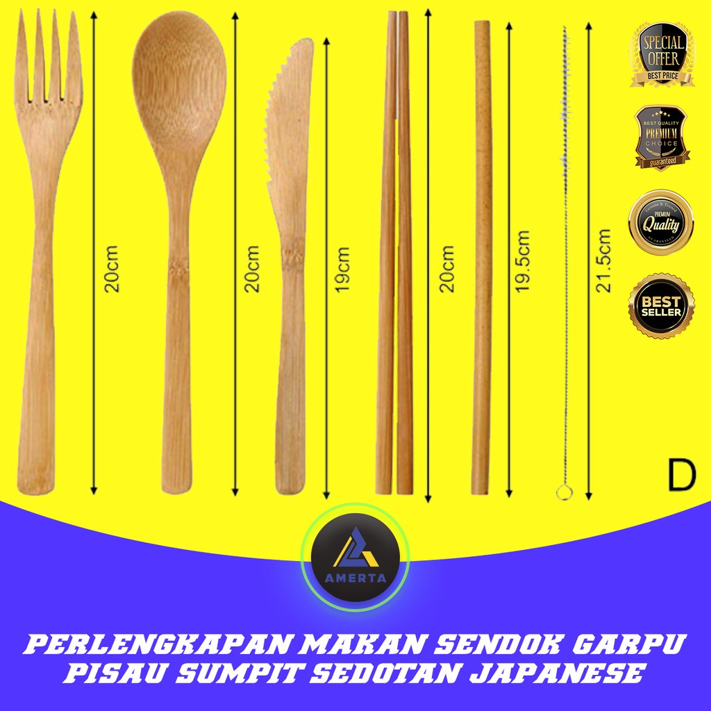 Set Alat Makan Portable Travel Serbag Guna