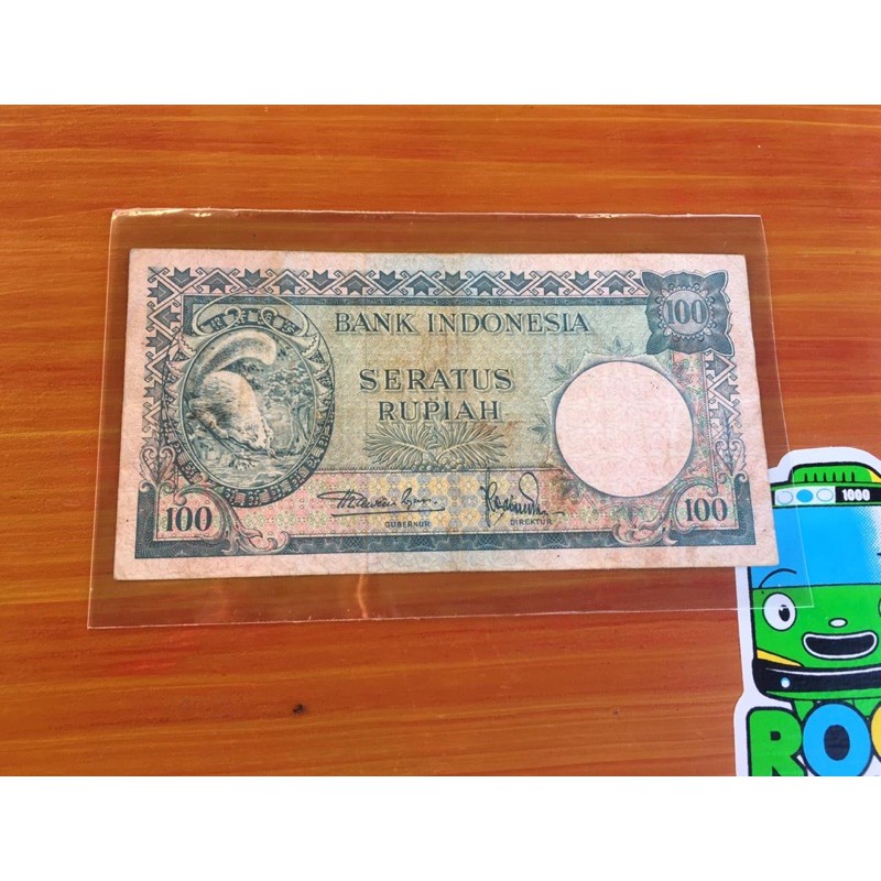 Uang Kuno 100 Rupiah Tupai VF Plus Original