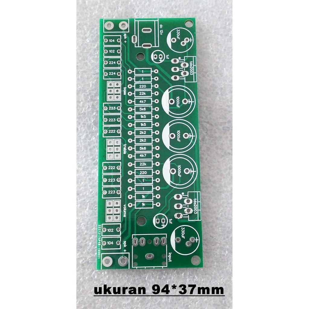 PCB TDA2003 Stereo 10W Power Amplifier Plus Tone control